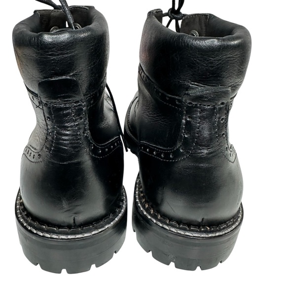 Johnston & Murphy Garrison Black Leather Brogue Cap Toe Boot. Sz: 10 main image 11